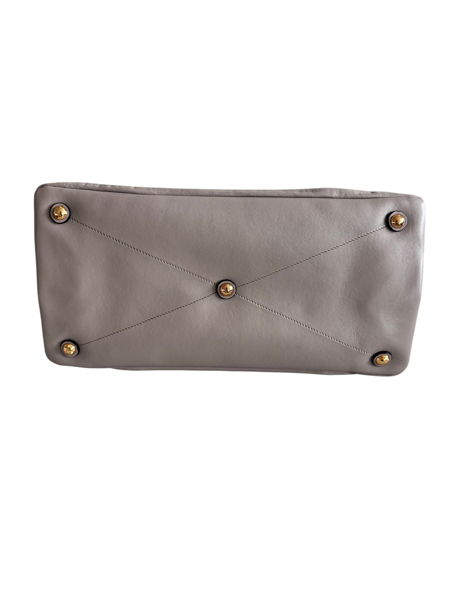 Miu Miu Vitello Soft Leather Tote (Beige)