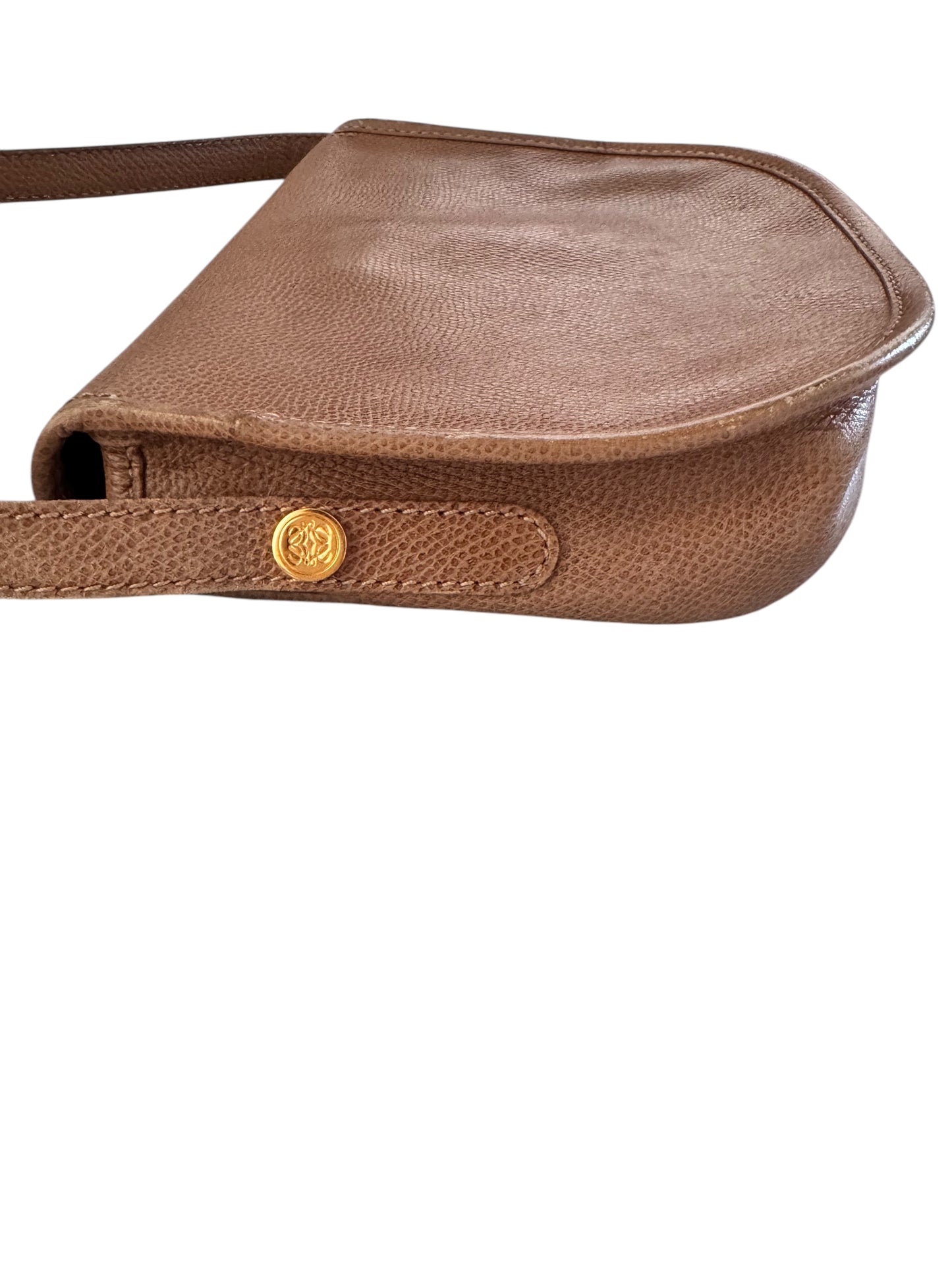 Loewe Anagram Vintage Leather Crossbody (Light Brown)