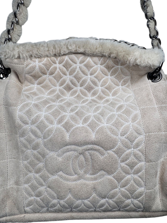 Chanel Vintage Shearling CC Shoulder Bag 2005-2006