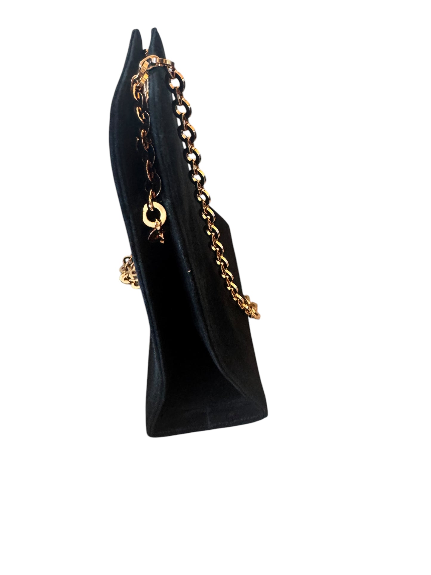 Salvatore Ferragamo Suede Chain Link Crossbody Bag