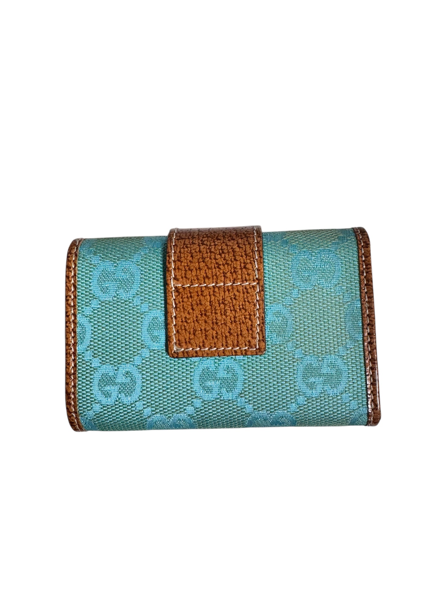 Gucci Canvas 6 Ring Key Case (Brown/Blue)