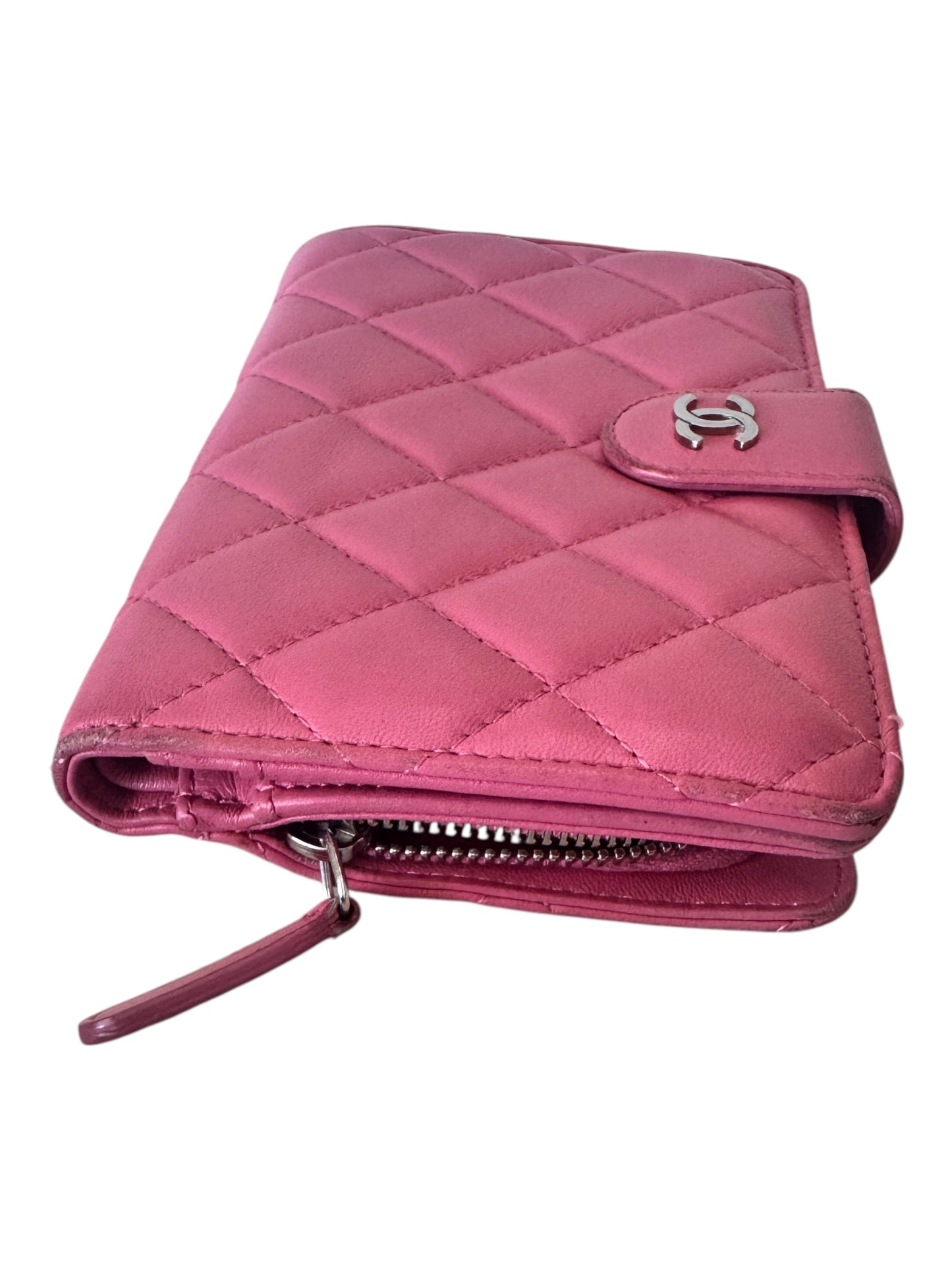 CHANEL Matelasse Lamb Skin Coco Mark Bi-fold Wallet (Pink) 2012 17