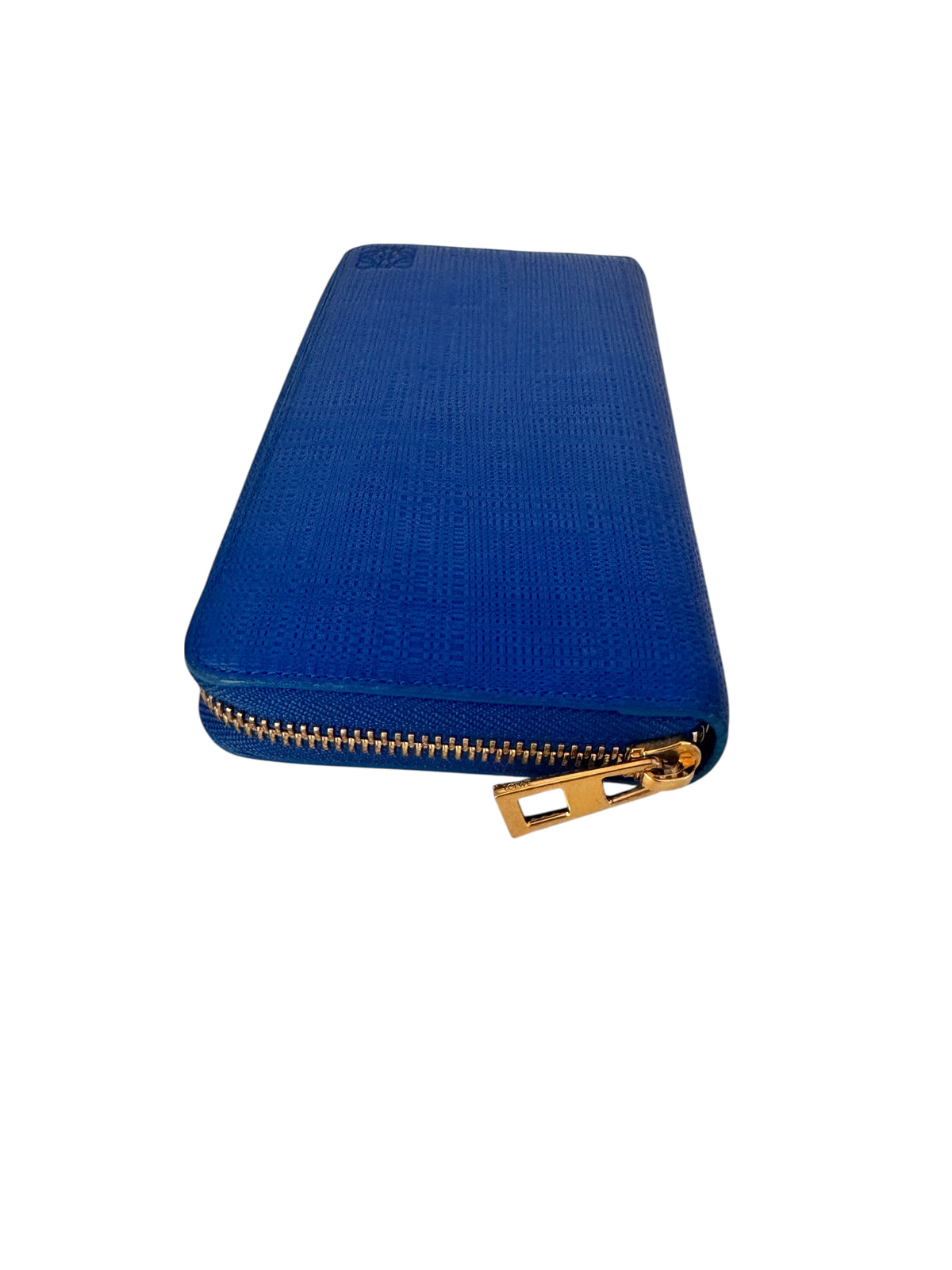 Loewe Anagram Logo Leather Continental ZIp Wallet (Blue)