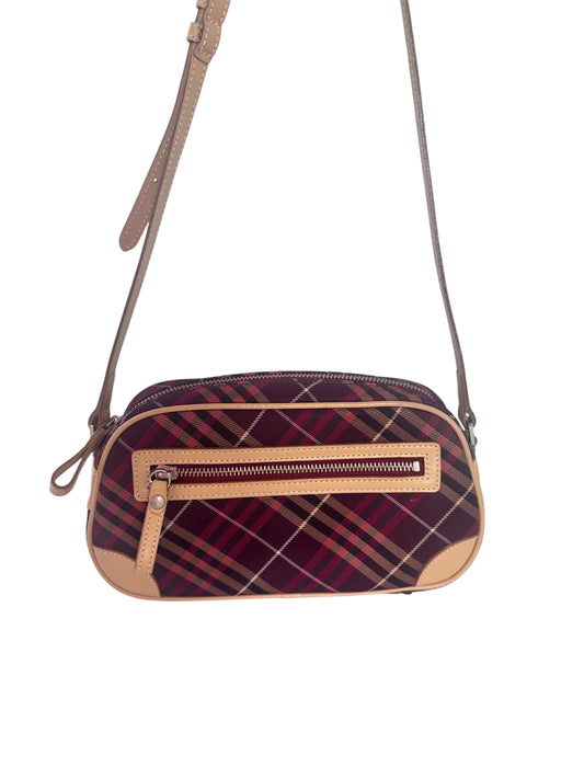 Burberry London Canvas Plaid Crossbody Bag