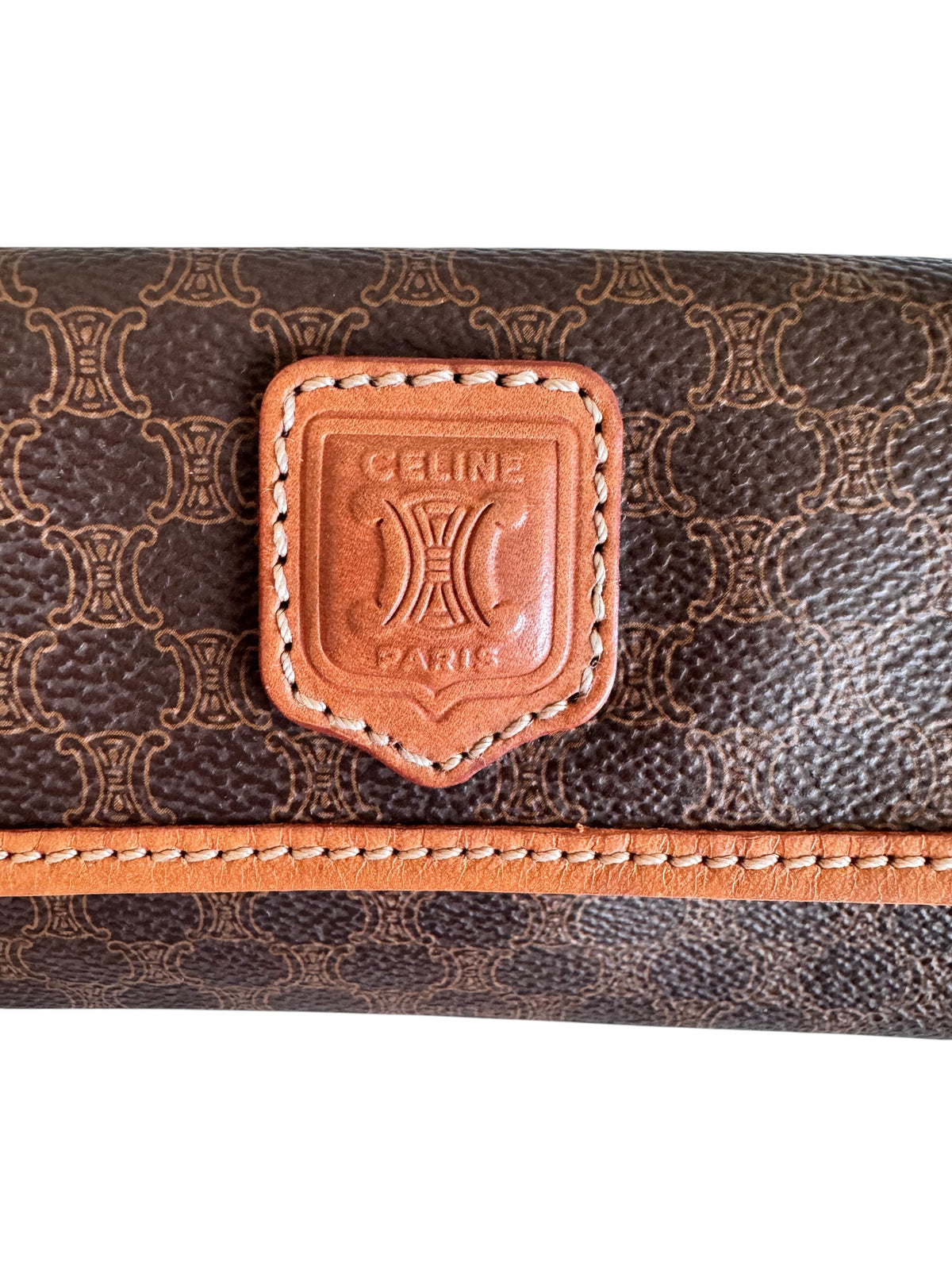 Celine Macadam Canvas Vintage Pouch (Brown)