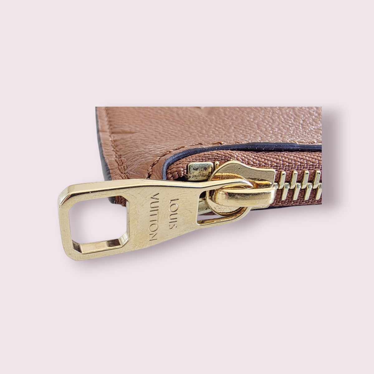 Louis Vuitton Monogram Empreinte Giant Neverfull MM Pouch (Cognac)