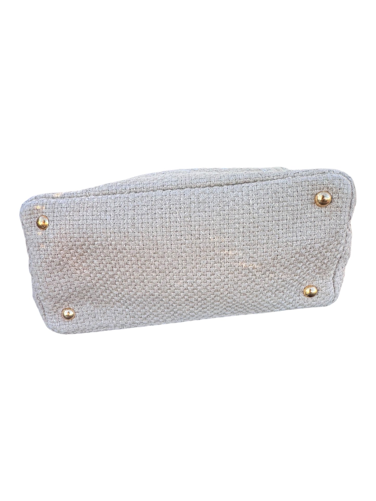 Prada Canapa Raffia Tote Bag with Strap