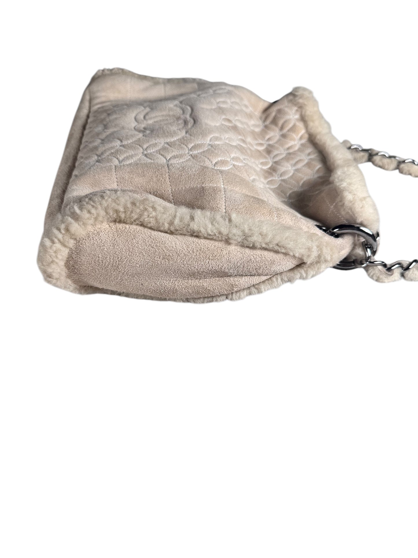 Chanel Vintage Shearling CC Shoulder Bag 2005-2006