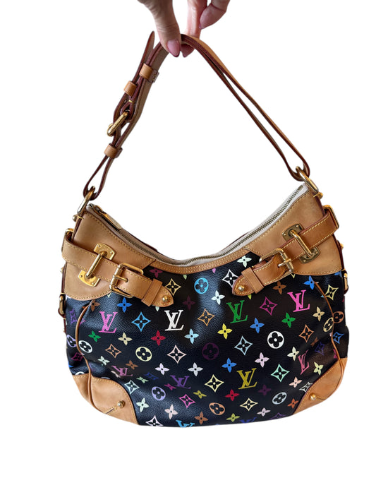Louis Vuitton Monogram Multi Color Greta Shoulder Bag (Black) 2009