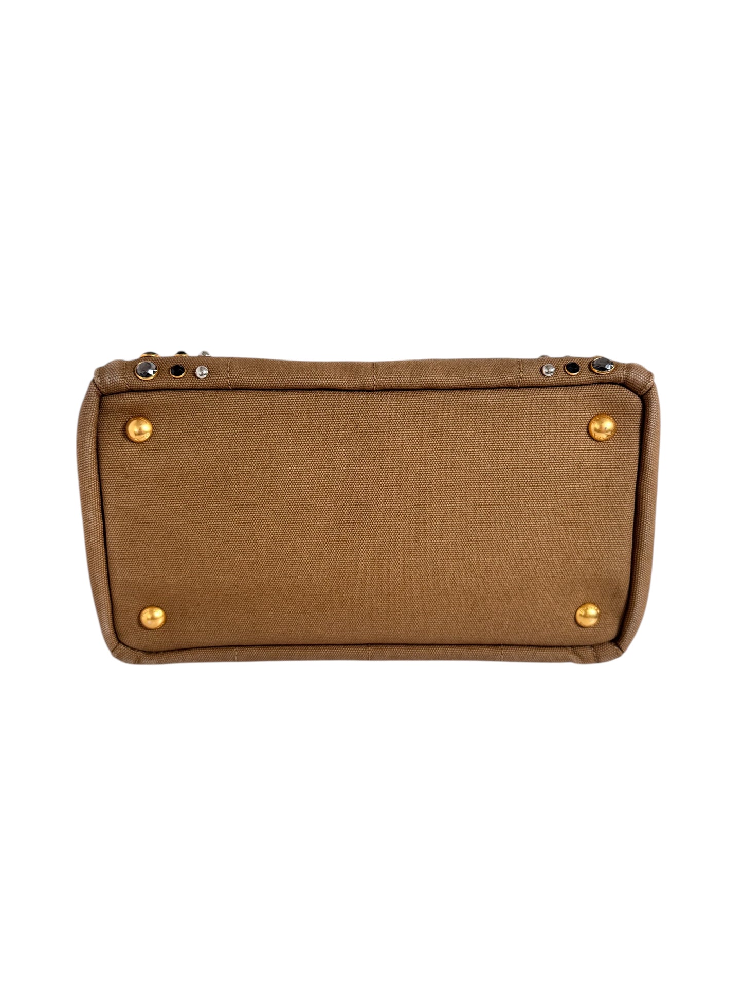 Prada Bijou Studs Canapa Tote 2 Way