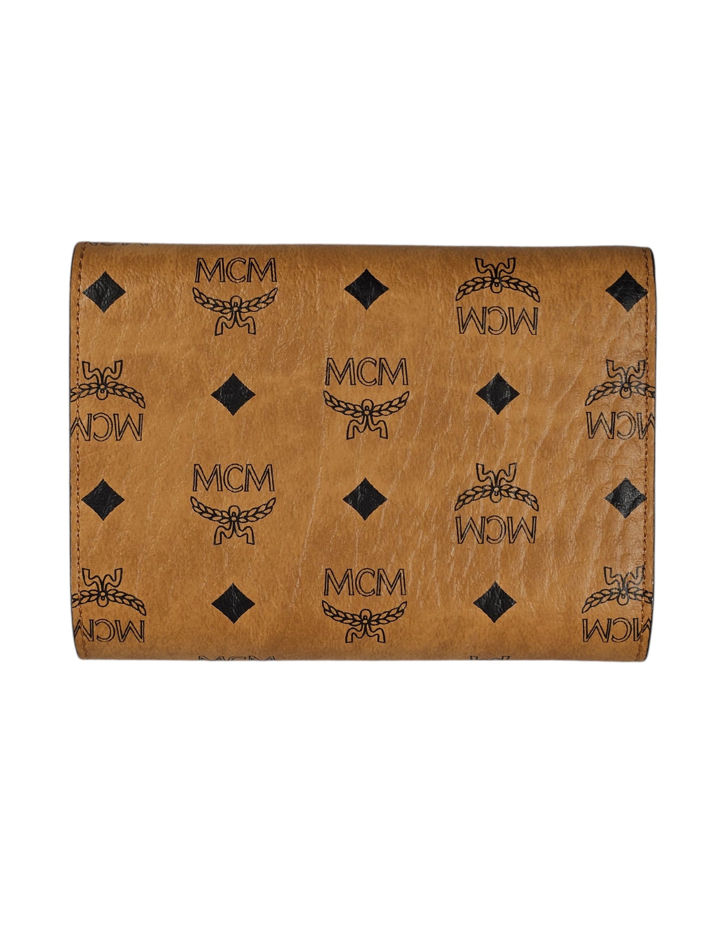 MCM Leather Aren Trifold Wallet in Visetos (Full Set)