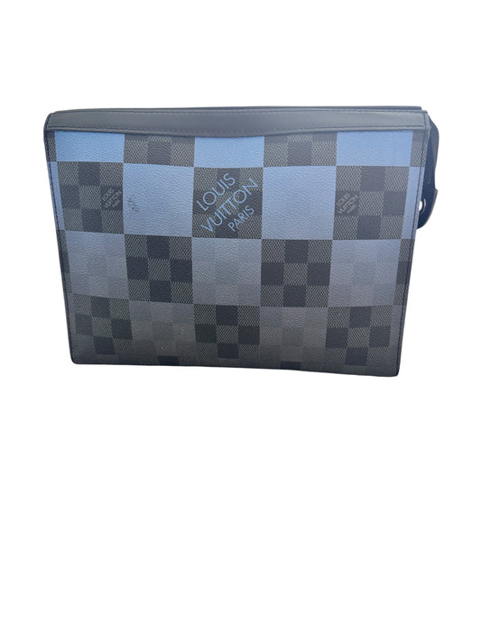 Louis Vuitton Canvas Damier Graphite Pochette Voyage MM Limited Edition Clutch 2020