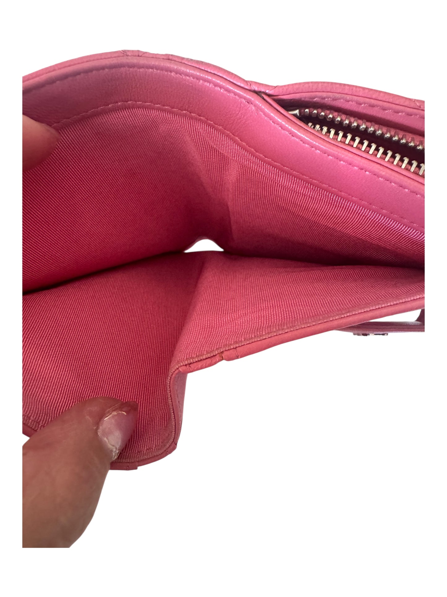 CHANEL Matelasse Lamb Skin Coco Mark Bi-fold Wallet (Pink) 2012 17