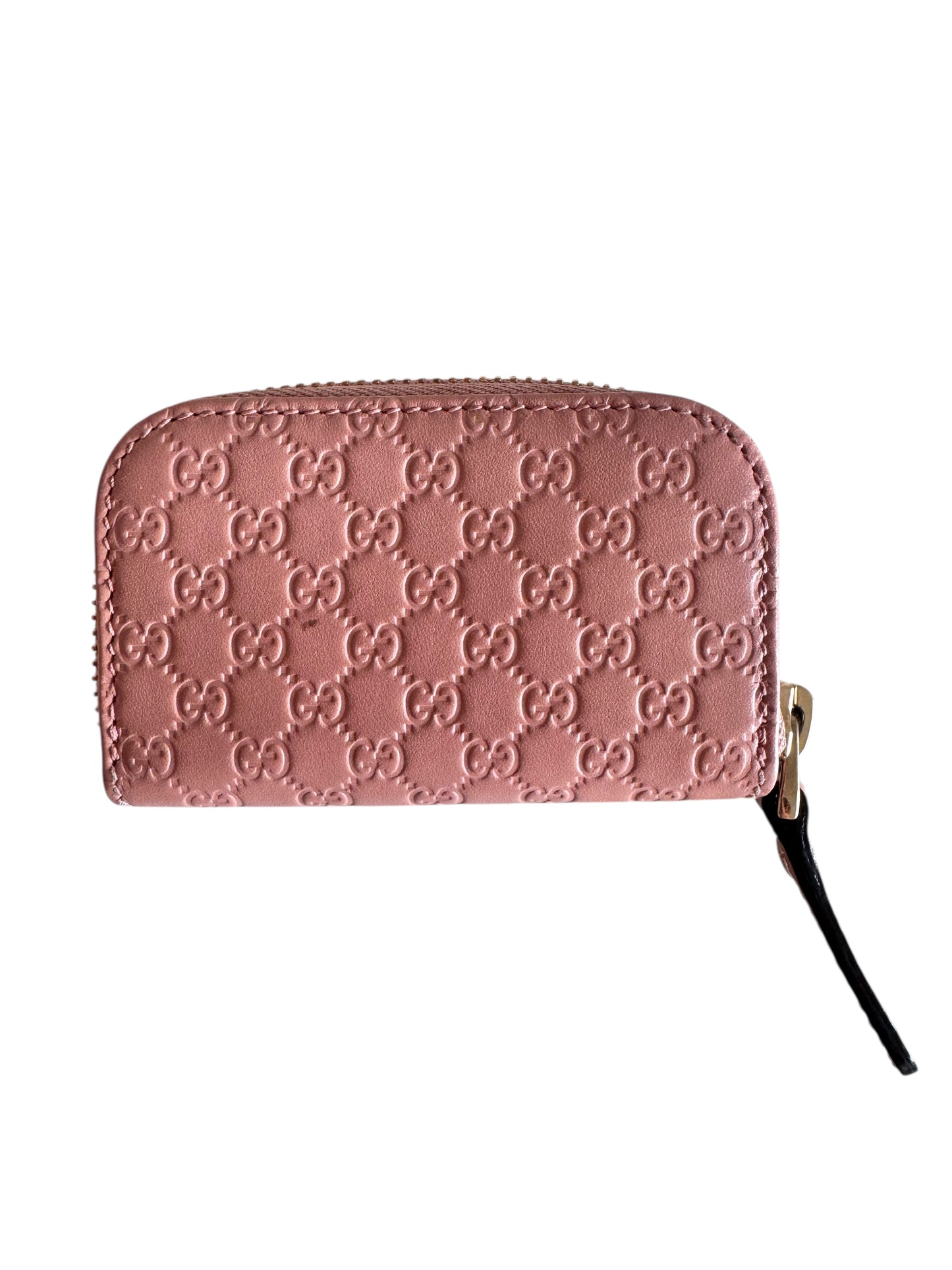 GUCCI Micro Guccissima Leather Coin Pouch Pink