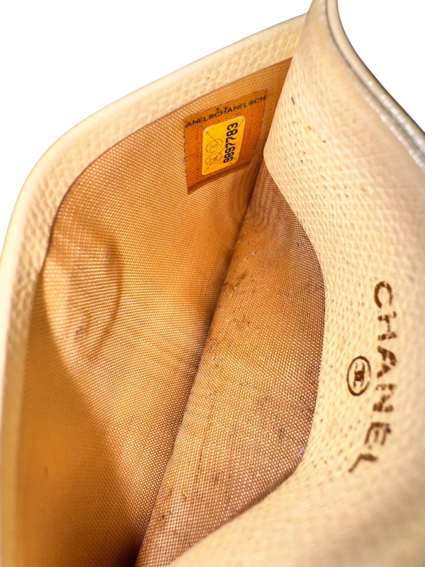 Chanel CC Button Leather Card Holder (Yellow) 2004-2005