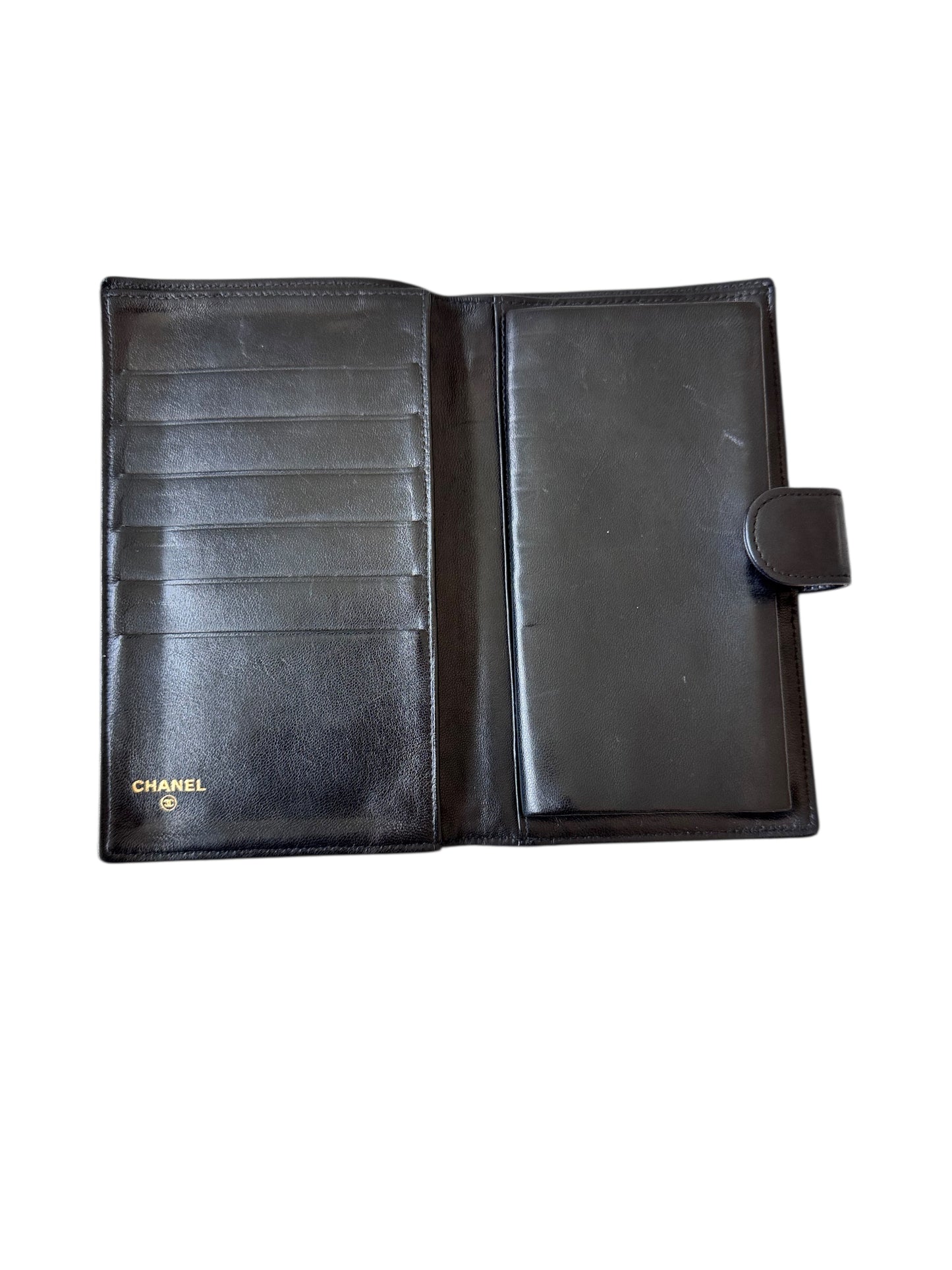 Chanel CC Timeless Lambskin Leather French Wallet 1996-1997