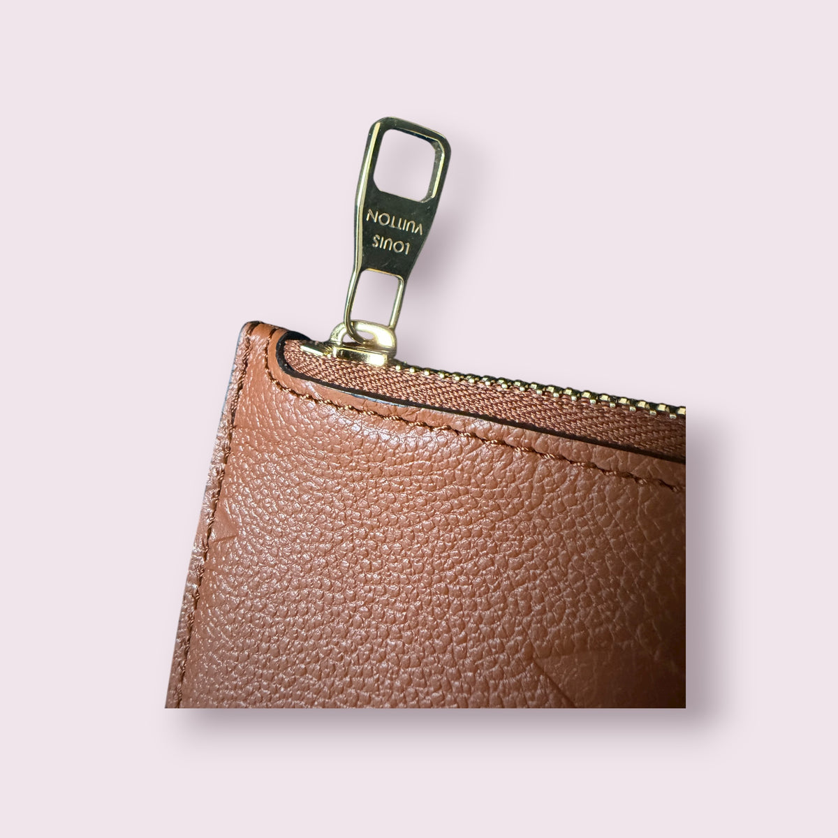 Louis Vuitton Monogram Empreinte Giant Neverfull MM Pouch (Cognac)