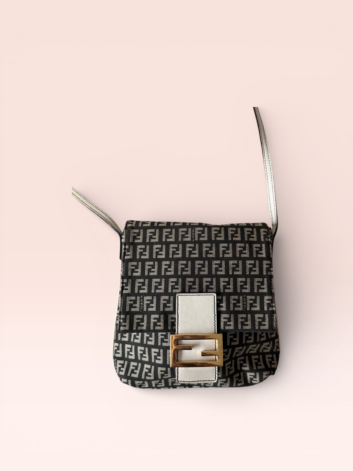 Fendi FF Canvas Zucchino Crossbody Bag
