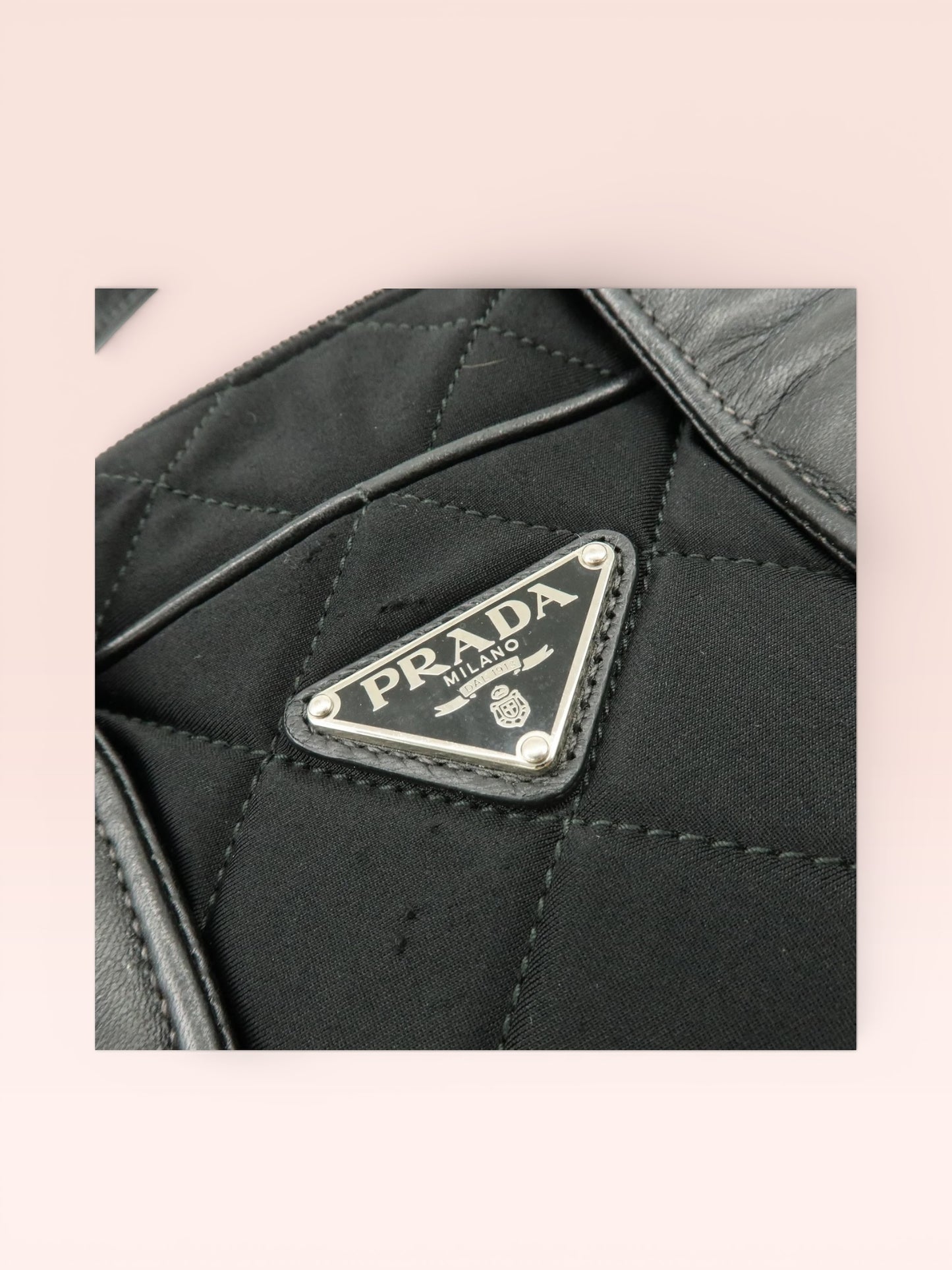 Prada Tessuto Nylon 2 Way Bag (Black)