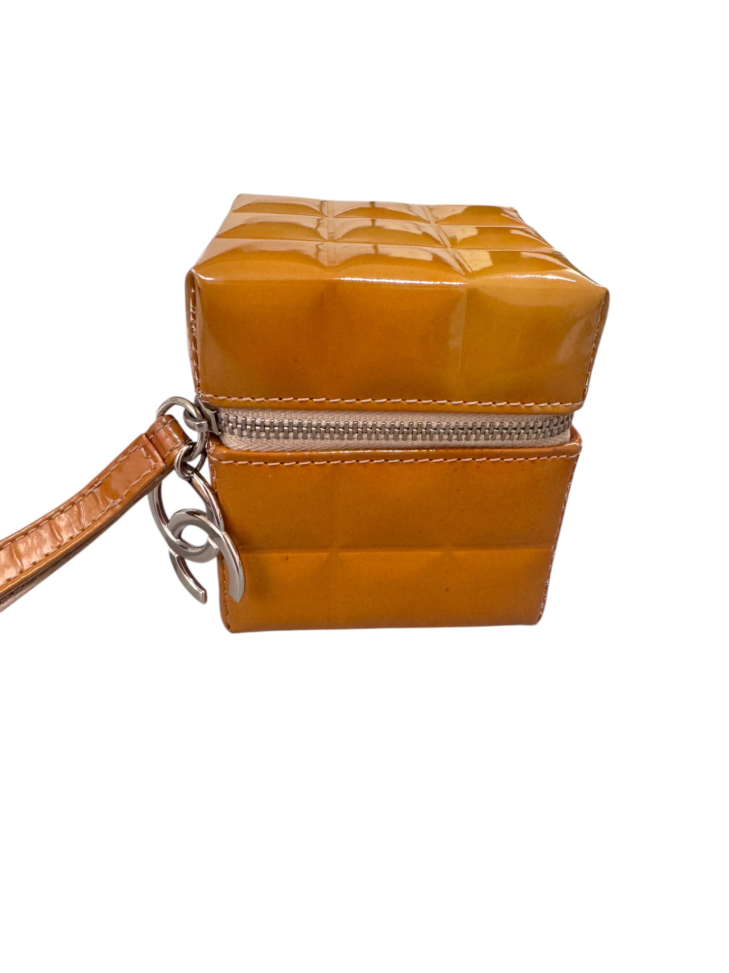 Chanel Chocolate Bar Patent Leather Rubik's Cube Vanity Pouch 2002-2003 (RARE!)