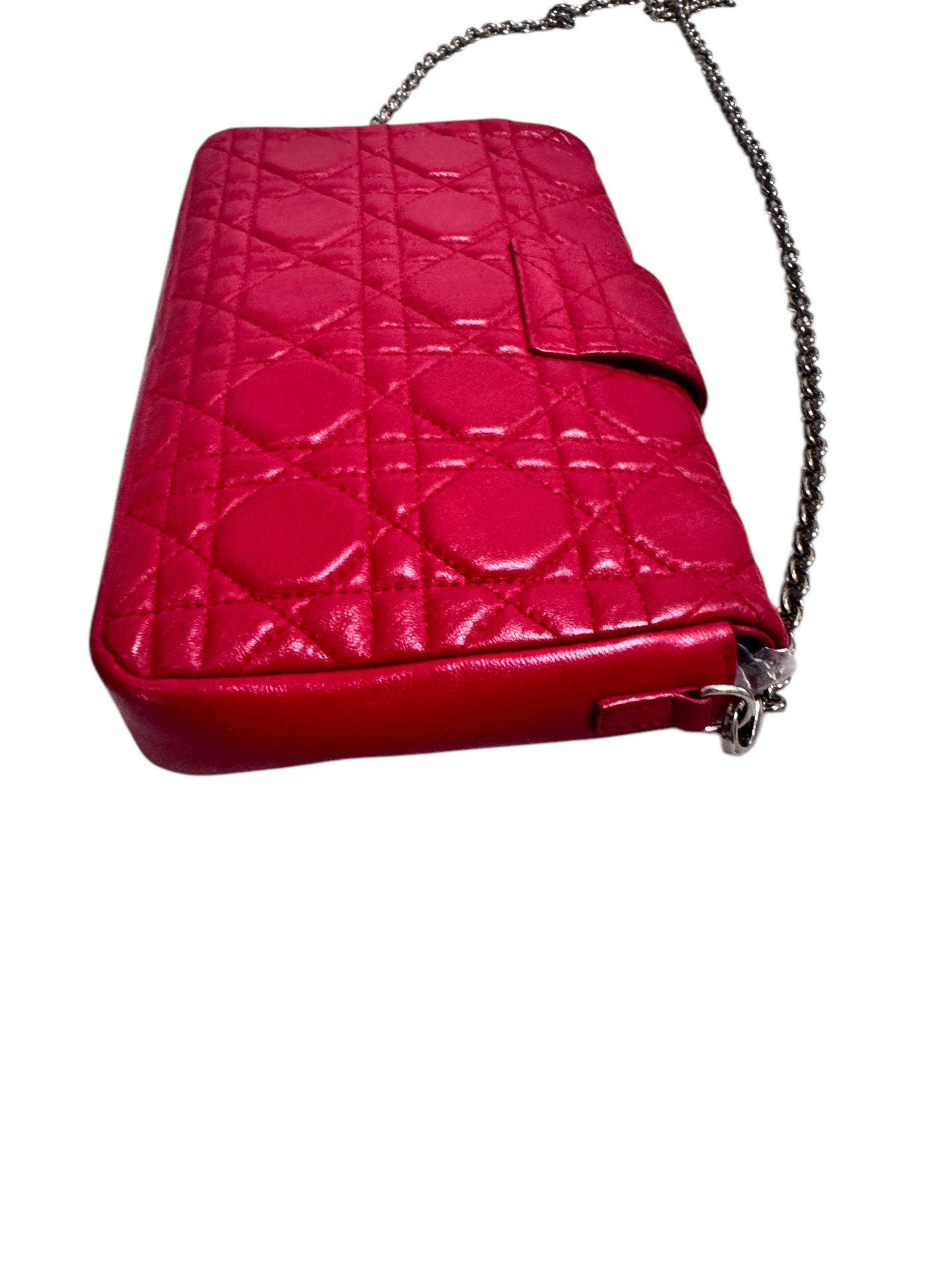 Christian Dior Lambskin Cannage Promenade Bag (Red)