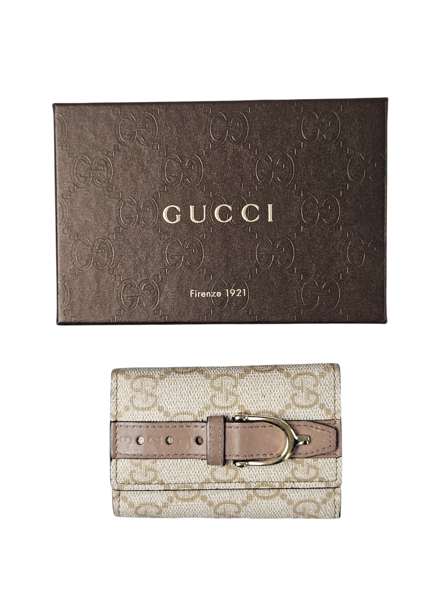 Gucci GG Supreme Canvas 6 ring Belted Key Holder