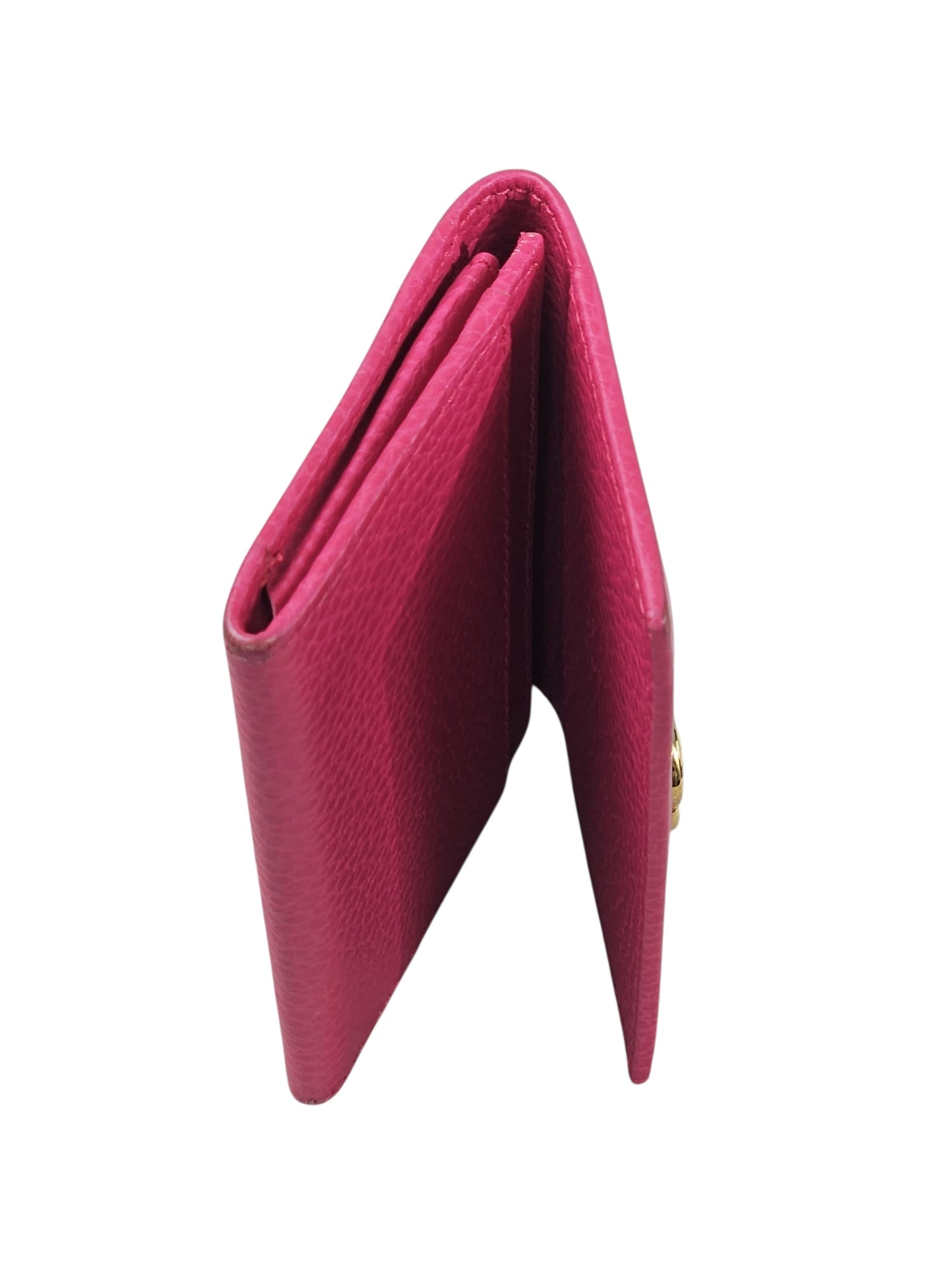 Gucci GG Leather Marmont Card Holder (Pink)