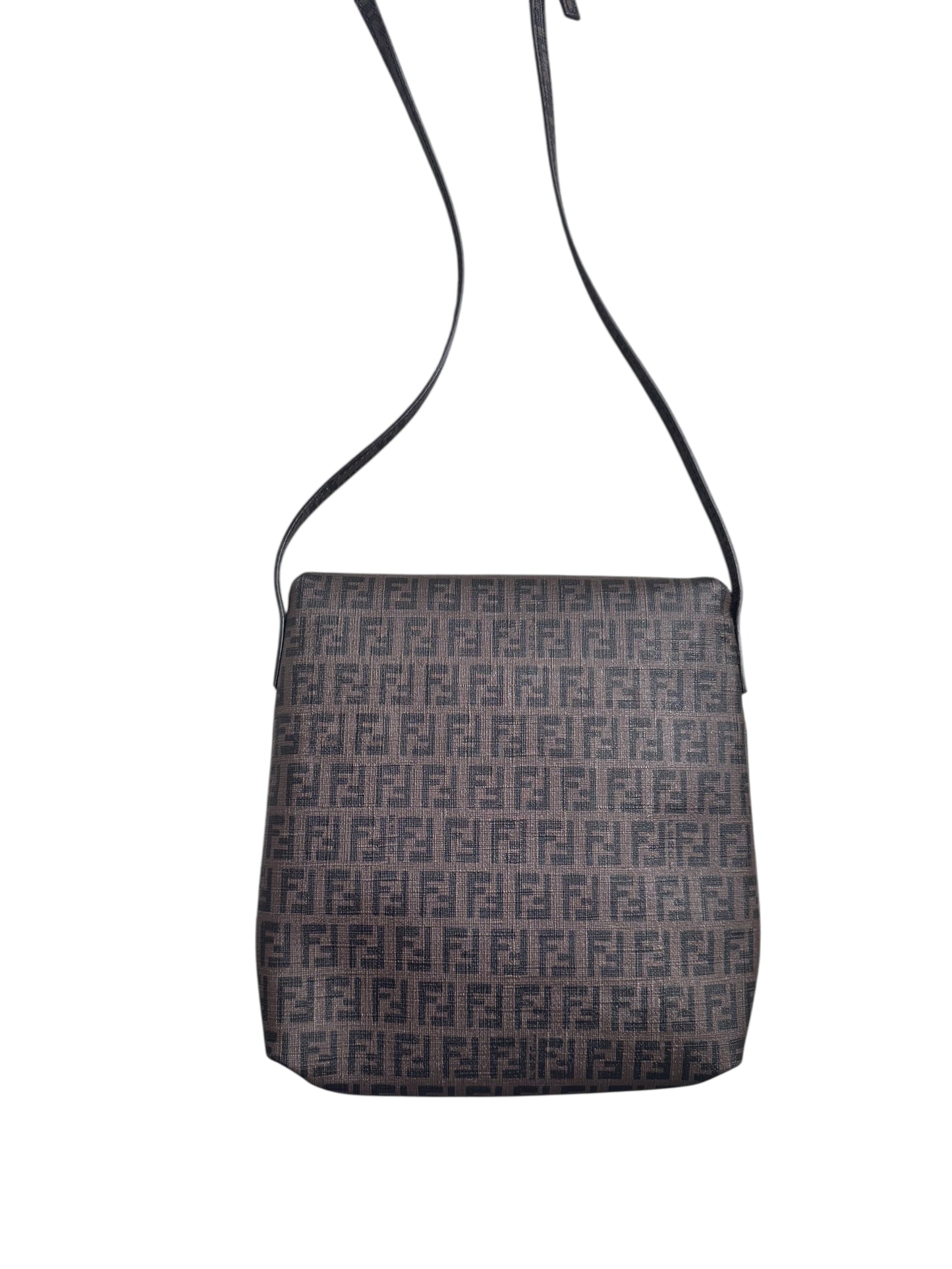 Fendi Coated Canvas Zucchino Spalmati Crossbody Bag