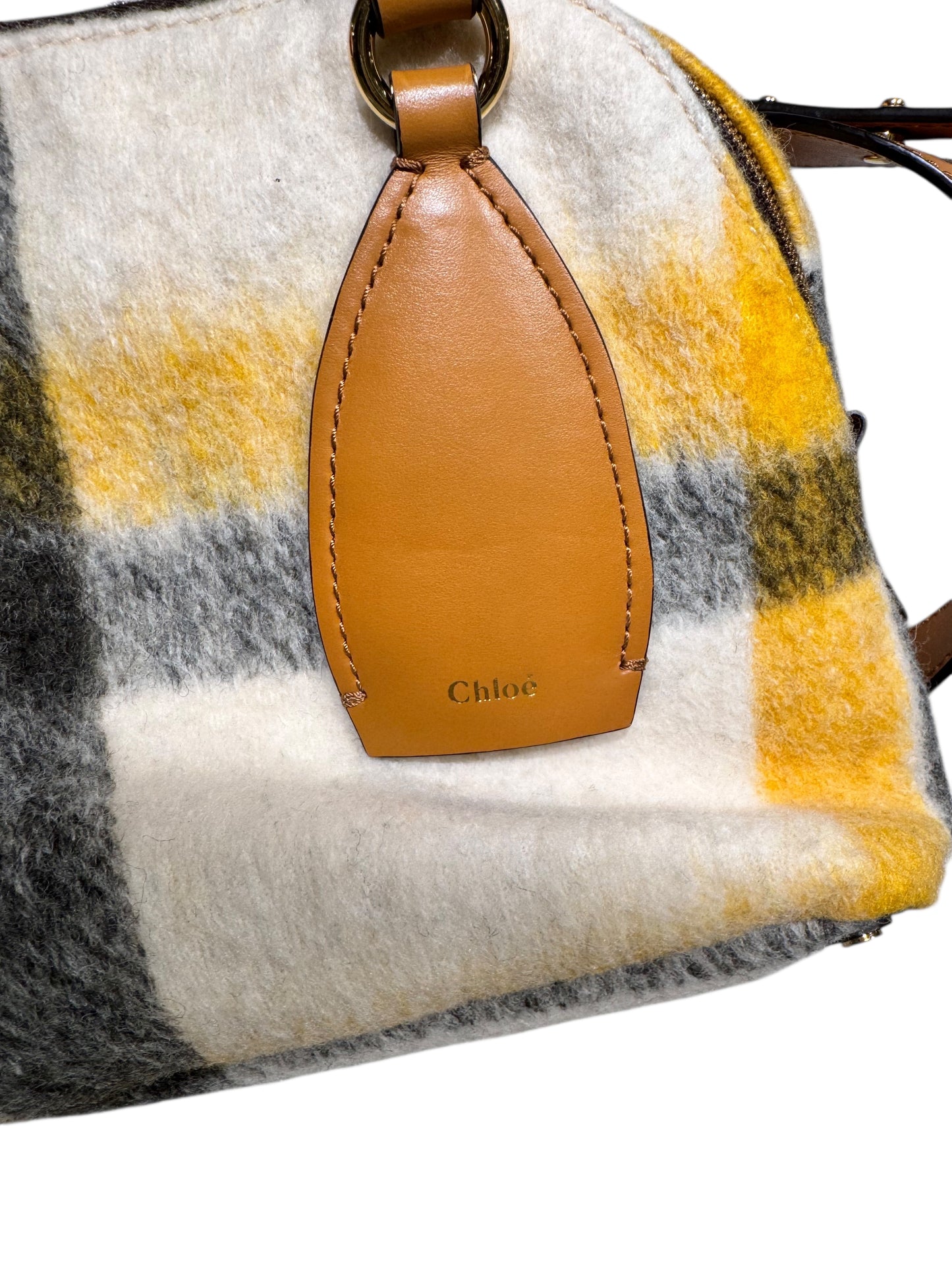 Chloe Wool/Leather Daria Handle Bag (2way)