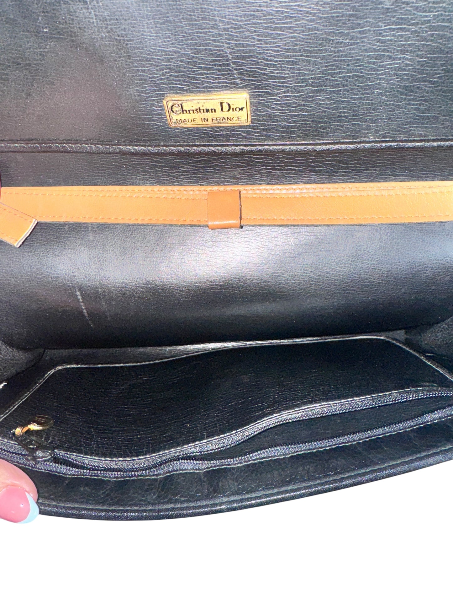 Christian Dior Leather Vintage Crossbody/Shoulder Bag
