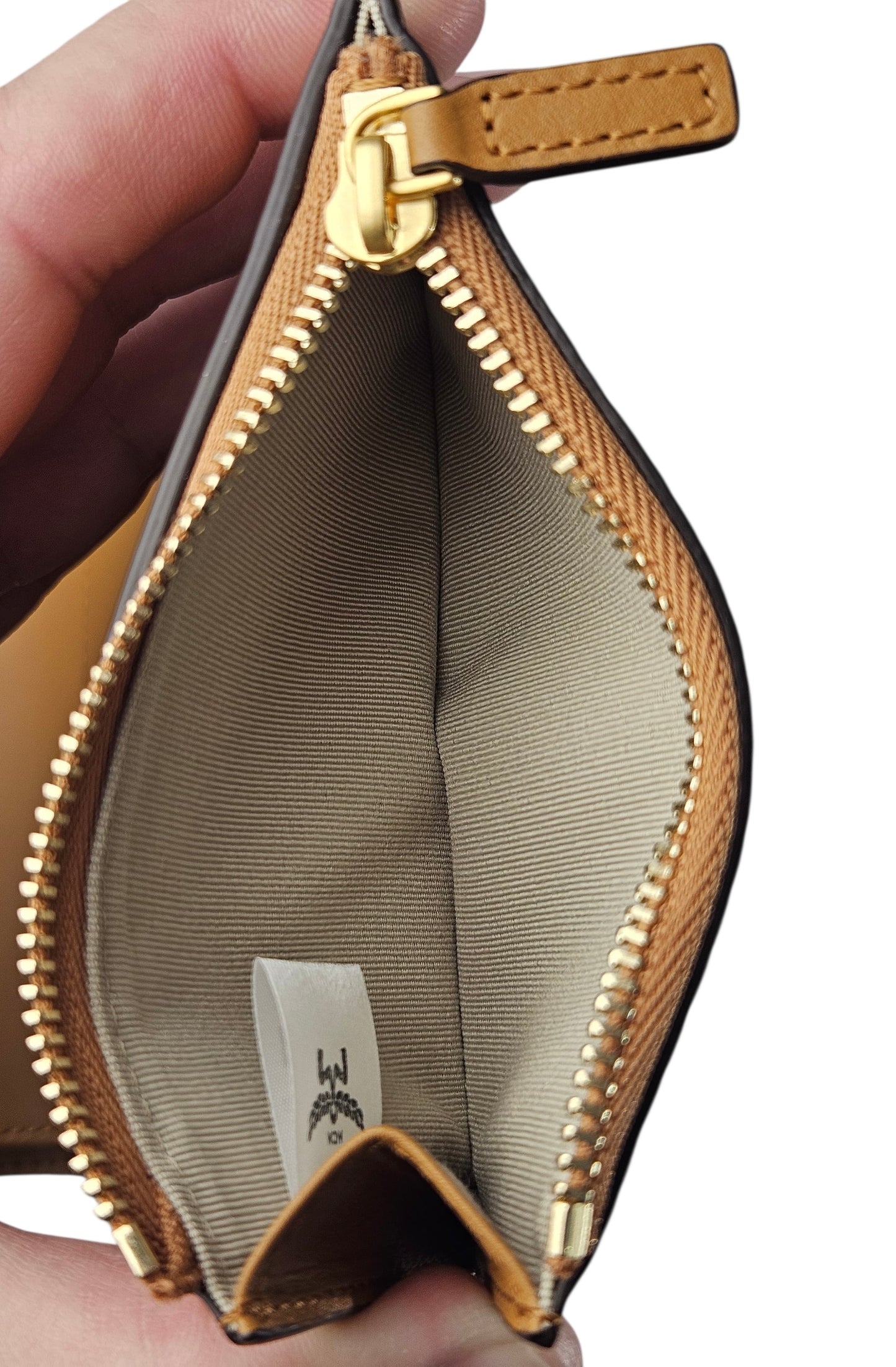 MCM Leather Aren Trifold Wallet in Visetos (Full Set)