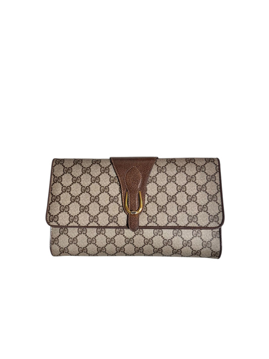 Gucci GG Supreme Vintage Clutch/Shoulder Bag
