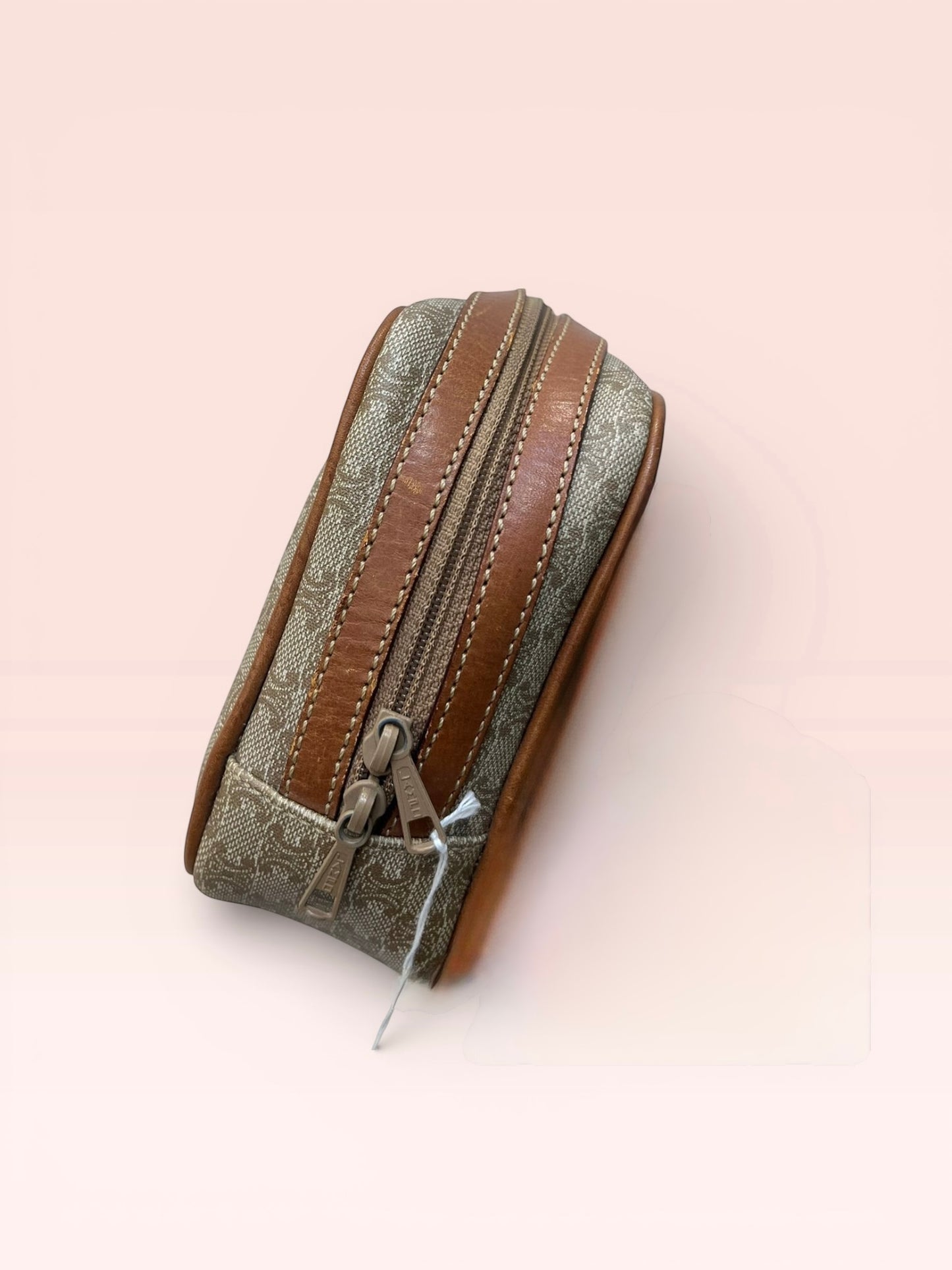 Céline Coated Canvas Macadam Toiletry / Cosmetic Pouch